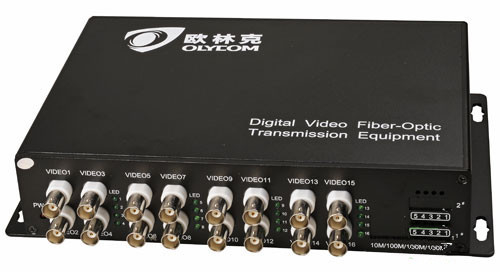 光学ビデオ送信機と受信機 BNC変換機 WDM アナログ 16ch デジタルCCTVカメラ