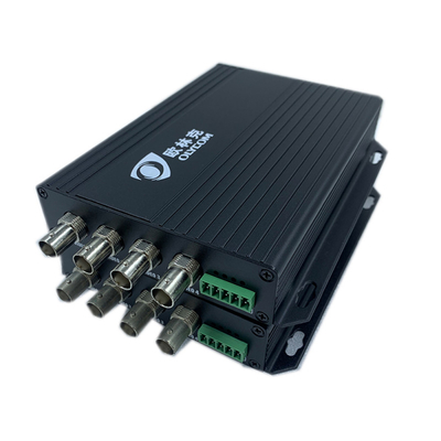 4チャネル光ファイバービデオコンバーター シングルモード シンプレックス 20km FC リバースデータ