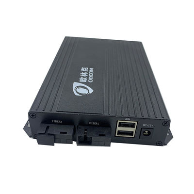 強い反干渉HDMI DVIのエクステンダー2繊維の港および2つのUSBポート