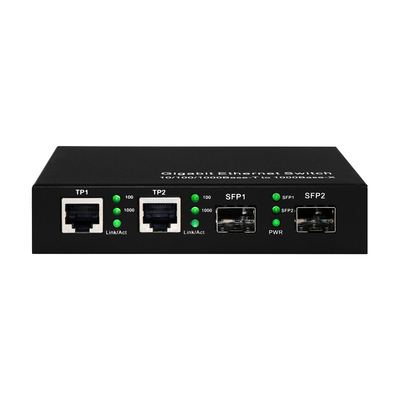 品質  4 Port Gigabit Commercial Ethernet Switch SFP Fiber Optic Unmanaged DC5V 工場
