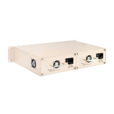 16 スロットメディア変換ラック シャーシ 19 インチ 2U ダブルパワー 48V/220V