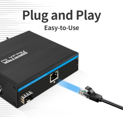 産業用POEメディアコンバーター 100/1000M ファイバーギガビットイーサネット 15.4W 30W ミニケース