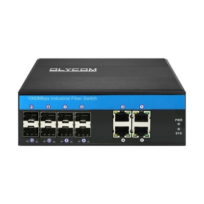 1G/2.5G インダストリアル マネージド イーサネット スイッチ 8 SFP ファイバー 4 ギガビット イーサネット スマート マネージド