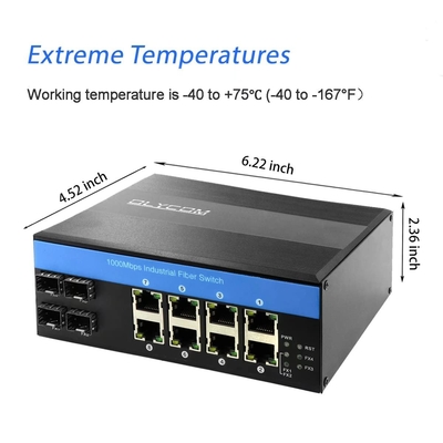 OLYCOM PoE ネットワーク スイッチ 8 ポート 240W 予算 産業 ギガビット イーサネット CE FCC