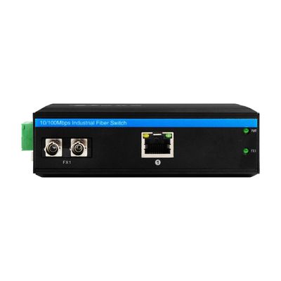 ミニ 頑丈なメディア変換器 ギガビット イーサネット 無管理 STファイバー 30km デュアルDC12V CE FCC