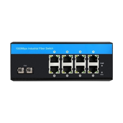 8ポート 産業用ギガビットネットワーク スイッチ 無管理 STファイバー シングルモード 30Km DC24V