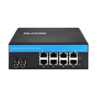 8ポート 産業用ギガビットネットワーク スイッチ 無管理 STファイバー シングルモード 30Km DC24V