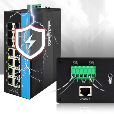 2.5G L2 マネージド インダストリアル PoE ネットワーク スイッチ サポート ERPS MSTP リング・ディン・レール