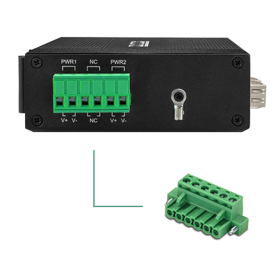6 ポート 頑丈 イーサネット スイッチ 100M/1000M 自動センサー SFP ファイバー 無管理 24V