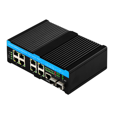 Gigabit L2 マネージド 90W PoE スイッチ 10 ポート 2 コンボ ポート 頑丈な 48V アクティブ PoE
