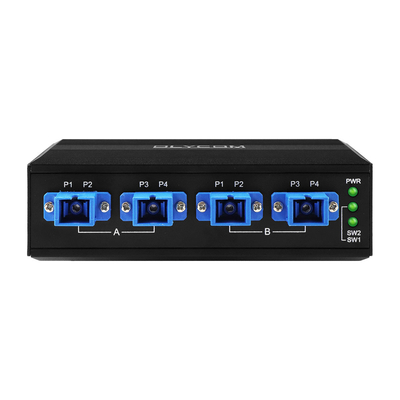 4 ポート オプティカルバイパス スイッチ SC/UPC コンネクタ SIMPLEX 1310/1550NM DC24V DIN 搭載