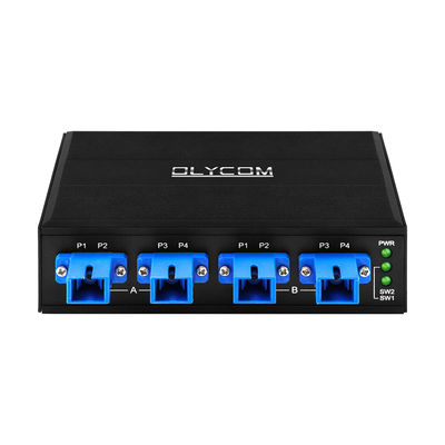 4ポート光バイパススイッチ SC/UPCコネクタ Simplex 1310/1550nm DC24V DINレール CE