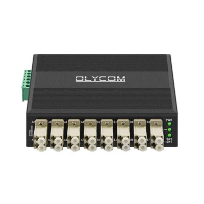 マルチモード光ファイバーバイパスモジュール 8ポート LCコネクタ DIN 12V 24V CE