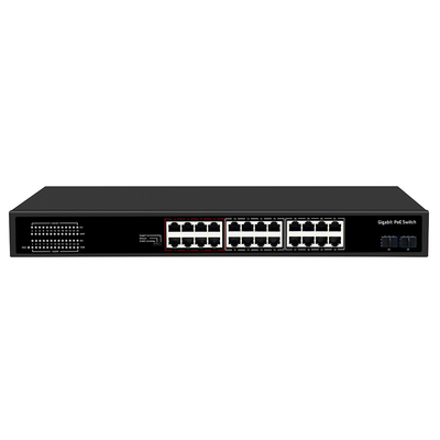 24 ポート CCTV PoE スイッチ ギガビット ネットワーク SFP オプティカル アップリンク 管理されていない 300W 予算