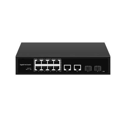 8ポートPOE ギガビットファイバースイッチPOEウォッチドッグ 4 SFP/RJ45 アップリンクポート 120W