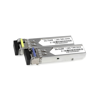 シングルファイバートランシーバー 20KM 1.25G LCポート 1310nm/1550nm DDM商用グレード