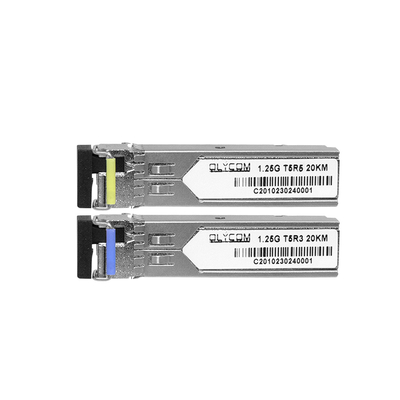 シングルファイバートランシーバー 20KM 1.25G LCポート 1310nm/1550nm DDM商用グレード