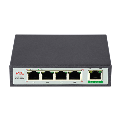 4 ポート ギガビット POE エクステンダー 商用級 60W PD アップリンク PoE IP カメラ用