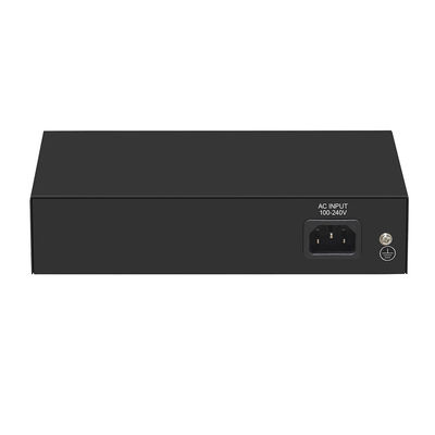 4ポートPoE対応ファストイーサネットCCTVスイッチ、2ポート銅線アップリンク、55Wパワーバジェット、AC入力