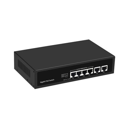 6ポート ギガビット PoE スイッチ 250メートル延長 VLAN 60W 電源バジェット 220V 入力