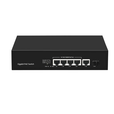 4ポートギガビット光ファイバースイッチ PoE Af/At 60W SFP/銅線アップリンク付き コマーシャルグレード CE