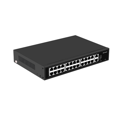 24ポート CCTV ポースイッチ 無管理 100M 急速イーサネットラック型 300W 予算AC入力