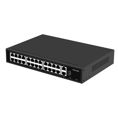 24ポート CCTV ポースイッチ 無管理 100M 急速イーサネットラック型 300W 予算AC入力