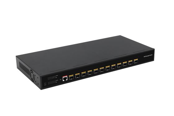 デスクトップ 12 ポート 10G L3 マネージド スイッチ 12* SFP+ ポート 光ファイバー スイッチ