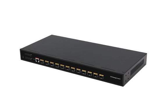 デスクトップ 12 ポート 10G L3 マネージド スイッチ 12* SFP+ ポート 光ファイバー スイッチ