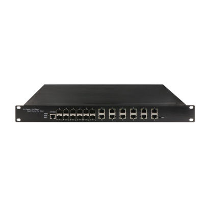 産業用マネージドPoEスイッチ 12 RJ45 12 SFP L2マネージドラックマウント 340W POE予算 CCTV監視用