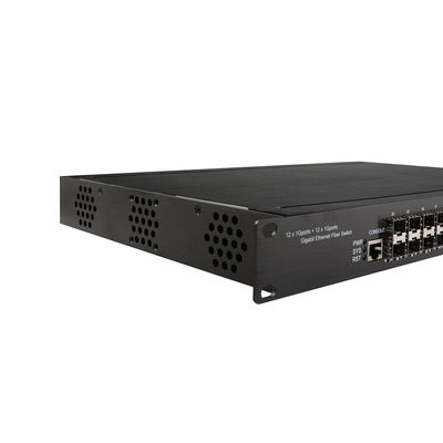 産業用マネージドPoEスイッチ 12 RJ45 12 SFP L2マネージドラックマウント 340W POE予算 CCTV監視用
