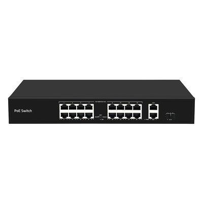 16 ポート PoE スイッチ 250 メートル PoE 距離 10/100M サポート VLAN モード 300W 予算 CE