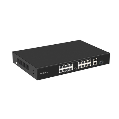 16 ポート 250 メート PoE スイッチ PoE Af/At 10/100M サポート VLAN モード 300W 予算