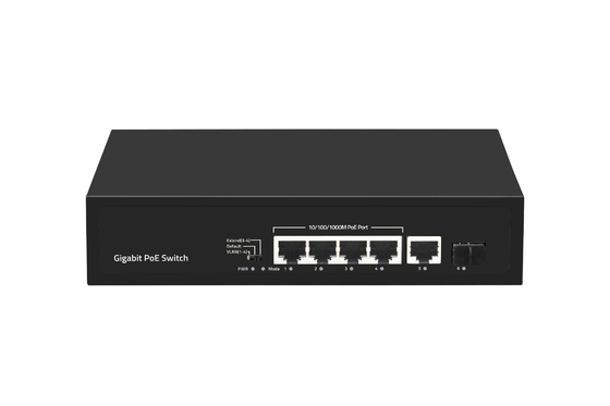 6ポート 10/100/1000mbps POEファイバースイッチ 4ポートのPOEイーサネットスイッチ メーカー