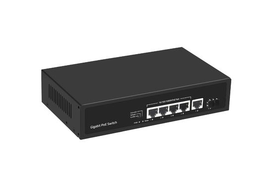 6ポート 10/100/1000mbps POEファイバースイッチ 4ポートのPOEイーサネットスイッチ メーカー
