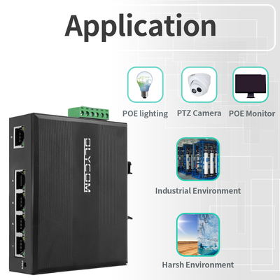 産業用無管理ポースイッチ 5ポート ギガビットネットワーク 15.4W/30W 標準 120W ディンレール