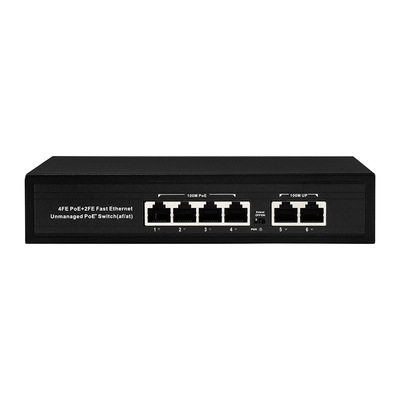 OEM ODM ファストイーサネット 10/100mbps 4ポート ポースイッチ 2 アップリンク ポート ネットワーク スイッチ