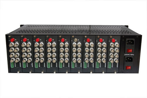 19インチ 3U 18スロット シャーシ ビデオデータファイバー変換ラック シャーシ 二重電源