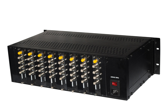 19インチ 3U 18スロット シャーシ ビデオデータファイバー変換ラック シャーシ 二重電源
