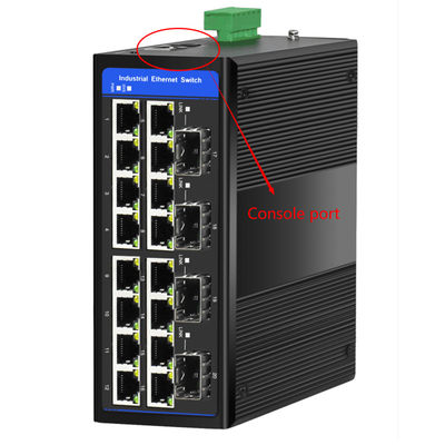 20 ポート ギガビット マネージド スイッチ レイヤ 2 ベース 4 SFP スロット サポート リング ERPS DIN マウント