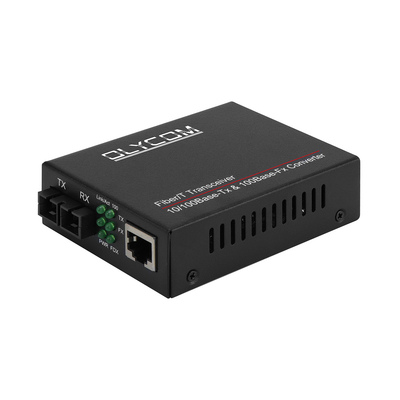 10/100mbps 光ファイバーメディア トランシーバー 1310nm メディアコンバーター MM 2km