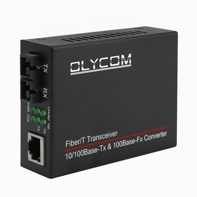 10/100mbps 光ファイバーメディア トランシーバー 1310nm メディアコンバーター MM 2km