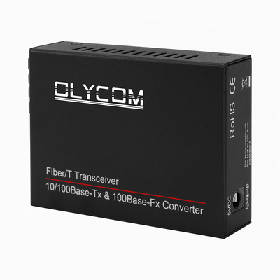10/100mbps 光ファイバーメディア トランシーバー 1310nm メディアコンバーター MM 2km