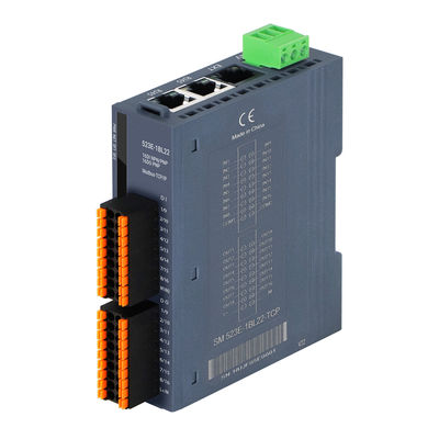 3つのRJ45ポート Modbus-TCP/IP PLC IOモジュール、16DI+16DO、産業用制御向け24VDC電源