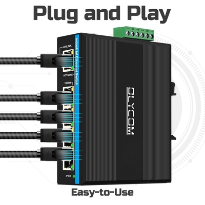 硬化 10/100/1000mbps ミニ管理されていないネットワークスイッチ ポースイッチ 12-48v DC