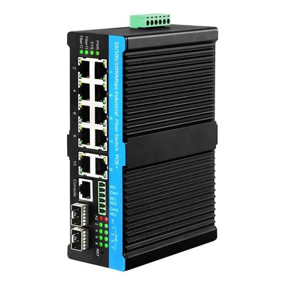 8ポート 2.5G インダストリアルポースイッチ,90wネットワークPOE++ マネージドスイッチ