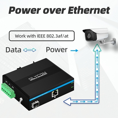 10/100Mbps SFP ファイバーメディア変換機 ディン・レール 壁掛け 管理されていない小ケース