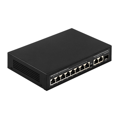 120W管理されていないPOEスイッチ 8 PoE 10/100/1000Mbps + 2 LAN 10/100/1000Mbps + 1SFP 100/1000M