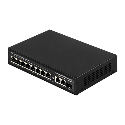 120W管理されていないPOEスイッチ 8 PoE 10/100/1000Mbps + 2 LAN 10/100/1000Mbps + 1SFP 100/1000M