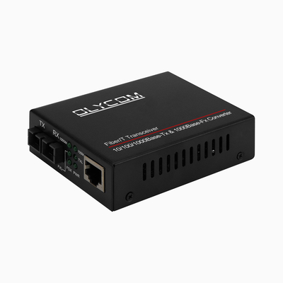 10/100/1000M シングルファイバーデュプレックスSCコネクタ 80KM ファイバーメディア変換器 光ファイバーからRJ45変換器